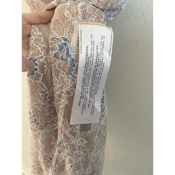 NWT Dress The Population Helen Lace Sequin Gown Surplice V-Neck Trumpet Dress S - Picture 6 of 11